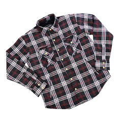 Altimate Men's Black Red and White Flannel Motorcycle Shirt Altimate Men's Black Red and White Flannel Motorcycle Shirt
