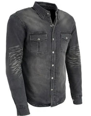 Stretch denim black riding shirt Stretch denim black riding shirt