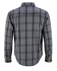 Altimate Men's Grey and Black Flannel Motorcycle Shirt Altimate Men's Grey and Black Flannel Motorcycle Shirt