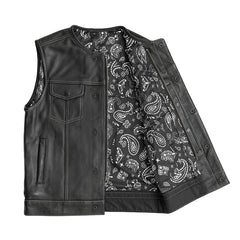 Low Rider White Stitched Leather Vest Low Rider White Stitched Leather Vest