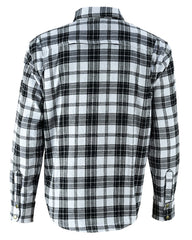 Altimate Men's White Flannel Motorcycle Shirt Altimate Men's White Flannel Motorcycle Shirt