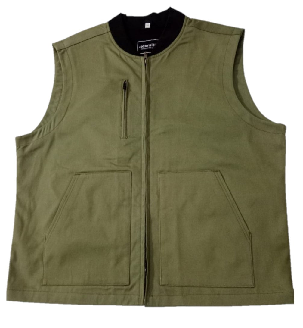 Olive Canvas Vest