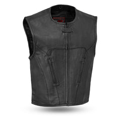 Raceway Perforated Leather Motorcycle Vest