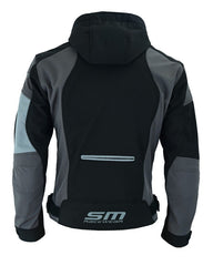 SM Racewear Mens Softshell Motorcycle Hoody with Armour