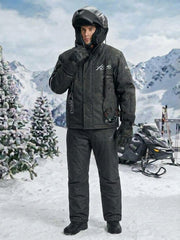 Snowmobile Helmet Black Modular