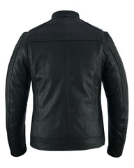 Leather Black Jacket back