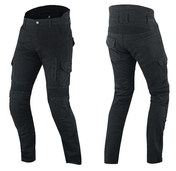 Men's Motorcycle Cargo Pants - Black