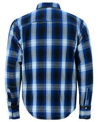 altimate Blue Flannel Motorcycle Mens Shirt