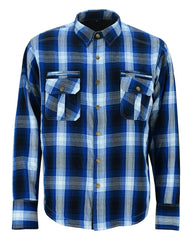 altimate Blue Flannel Motorcycle Mens Shirt