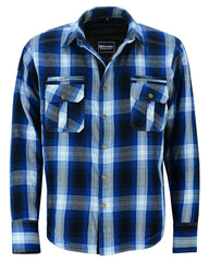 altimate Blue Flannel Motorcycle Mens Shirt