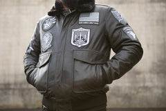 Peacekeeper™ MAGA Leather Bomber Jacket