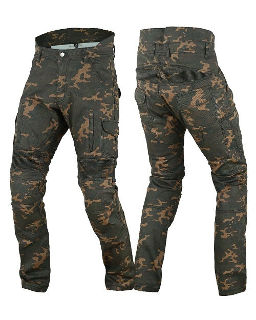 Men's Motorcycle Cargo Pants - Camo