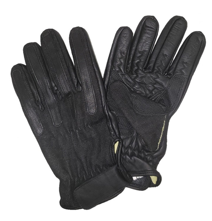 Urban Denim n Leather Motorcycle glove with Kevlar palm