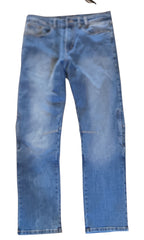 Men's Motorcycle Straight Leg Blue Jeans
