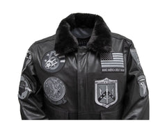 Peacekeeper™ MAGA Leather Bomber Jacket