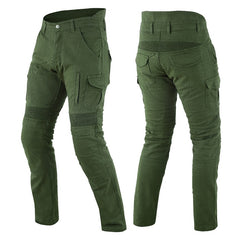 Men's Motorcycle Cargo Pants - Olive