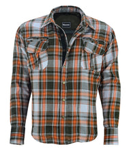 altimate Orange Flannel Motorcycle Mens Shirt