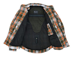 altimate Orange Flannel Motorcycle Mens Shirt