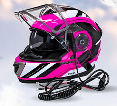 Snowmobile Helmet Pink Modular