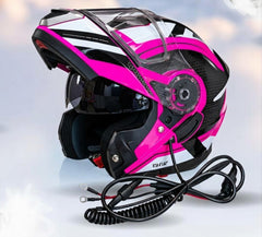 Snowmobile Helmet Pink Modular