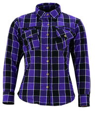 Women's Purple Armoured Flannel Shirt