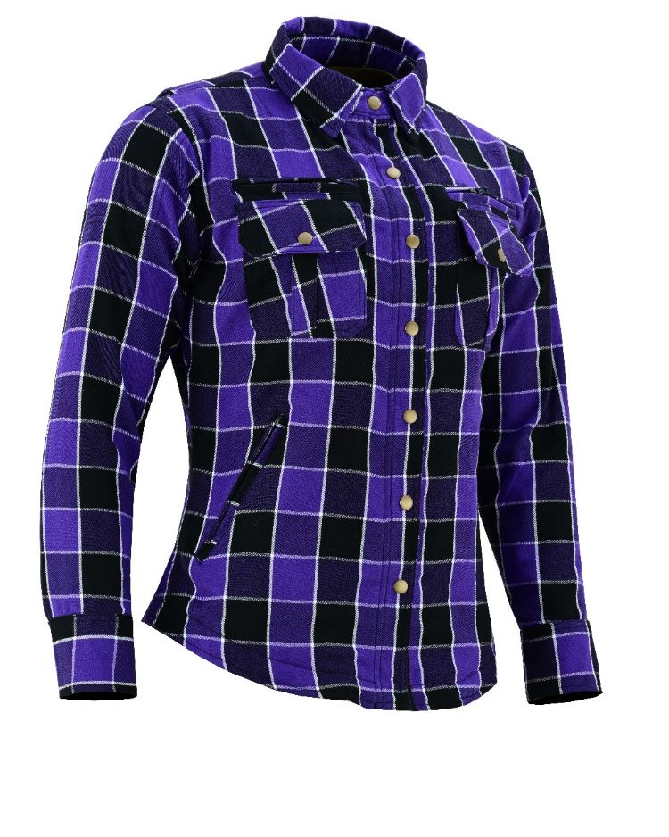 Women's Purple Armoured Flannel Shirt