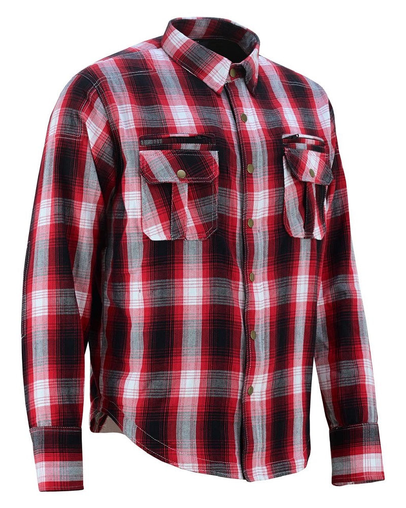 altimate Red Flannel Motorcycle Mens Shirt