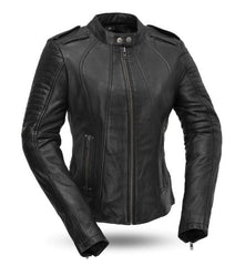 Sexy Biker Women's Motorcycle Lightweight Leather Jacket