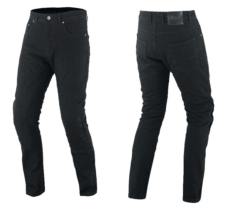 Mens Motorcycle Straight Leg Pants Black