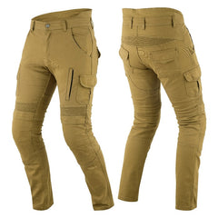 Men's Motorcycle Cargo Pants - Tan