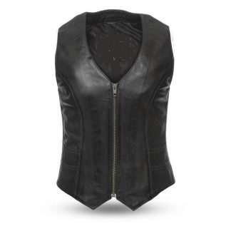 Womens leather vest